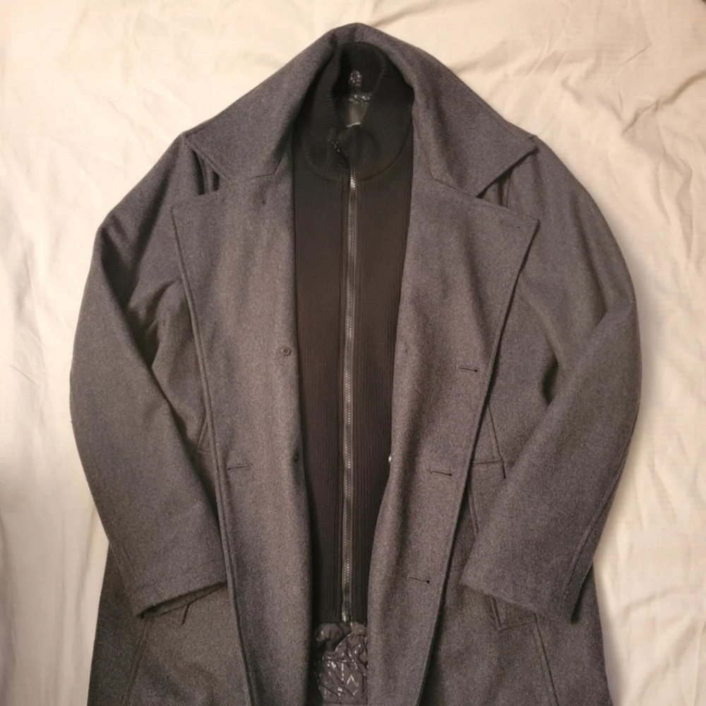 Marc New York by Andrew Marc Men's Wool Double Breasted Peacoat Size L  $295